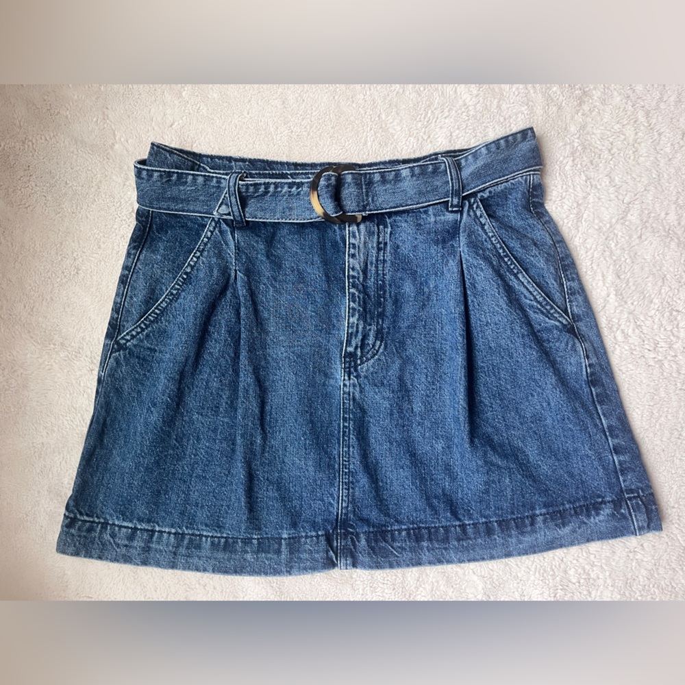 Free People We The Free Blue Denim Mini Skirt Women Size 30